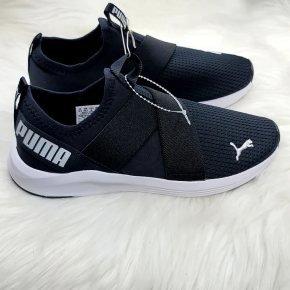 PUMA PROWL SLIP ON SNEAKERS BLACK AND WHITE - Picture 9 of 16